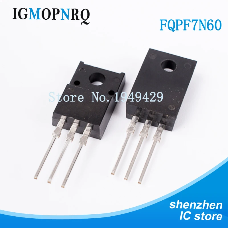 10PCS/Lot FQPF7N60 7N60 fqpf7n60 Triode TO-220F New  Wholesale