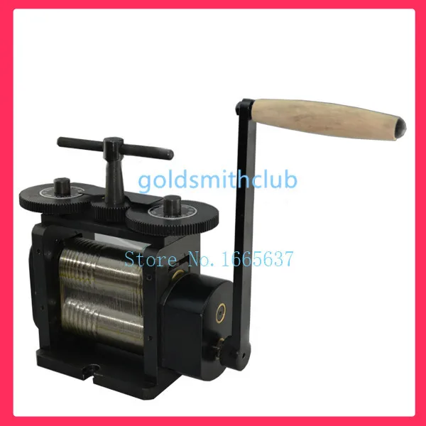 

Jeweler Hand Operated Rolling Mill with half Round and square shape Jewelry tools 130mm roller width