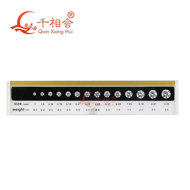 4C Diamond standard Carat weight Color Clarity Cut Scale CZ Master Stone round shape laser cubic zirconia stone tester tools