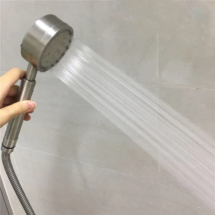 Powerful 304 Stainless steel handheld shower head set with 1.5m shower hose and holder Bathroom shower accessories-high-quality