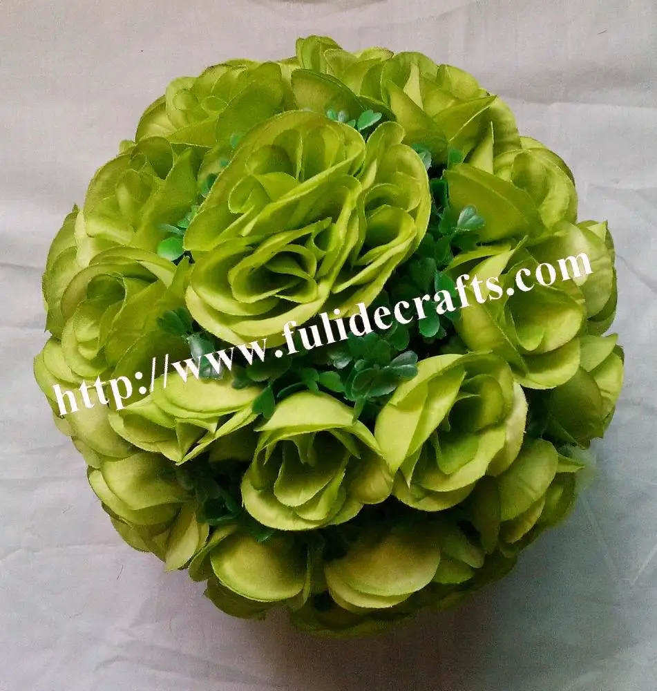 SPR 20cm coffee/brown silk rose flowers ball with green optional-color wedding decoration,15pcs/lot,more size