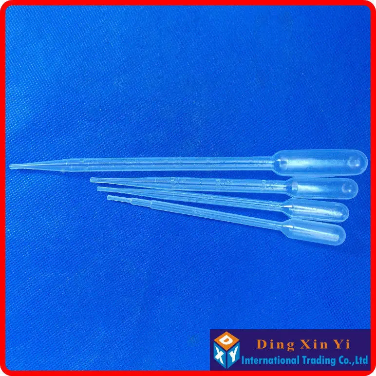 100Pcs 0.2/1/3ML Laboratory Tools Pipettes Plastic Disposable Graduated Pasteur Pipette Dropper Polyethylene Makeup Tools