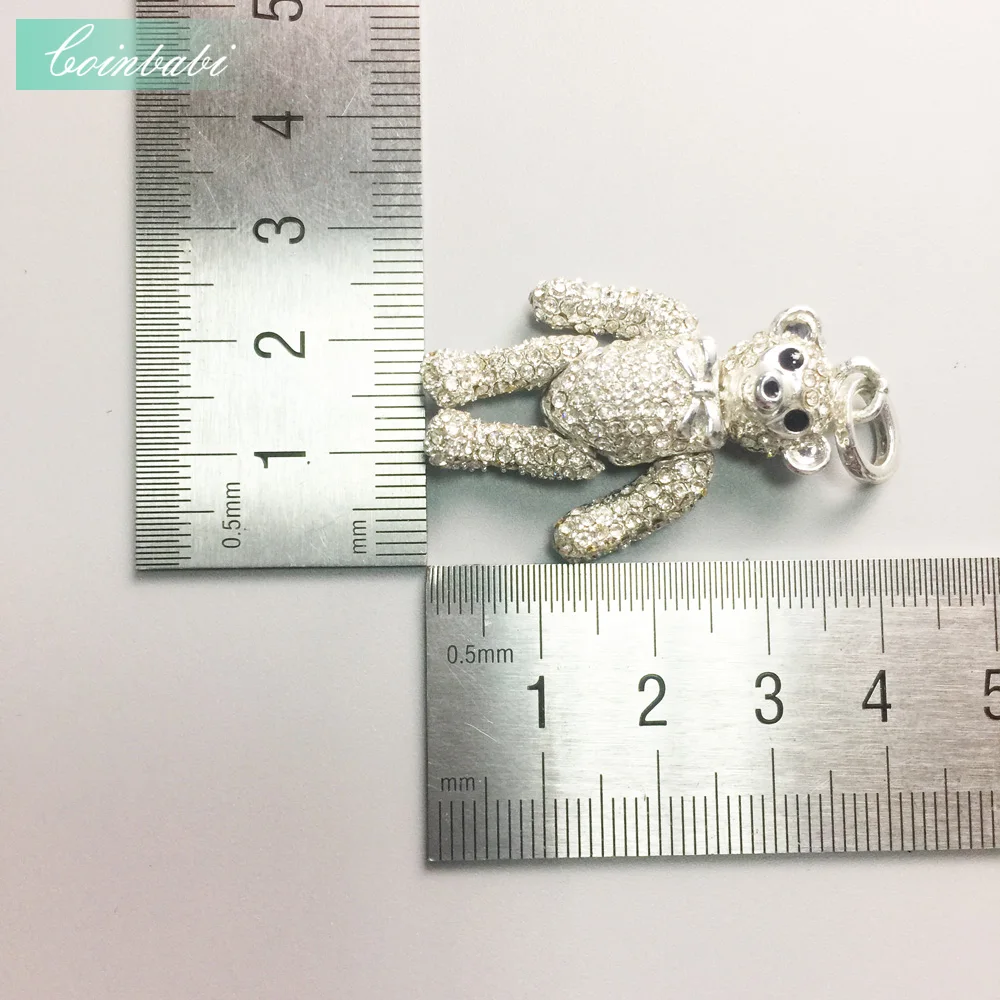 Pendant Teddy Bear 925 Sterling Silver For Women New Cute Gift Europe Style Soul Jewelry Pendant Fit  Necklace