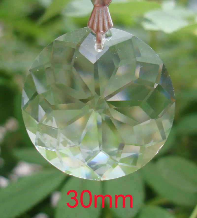 100pcs/lot 30mm single hole crystal chandelier hanging pendant Wedding & Home Decoration Chandelier Prisms