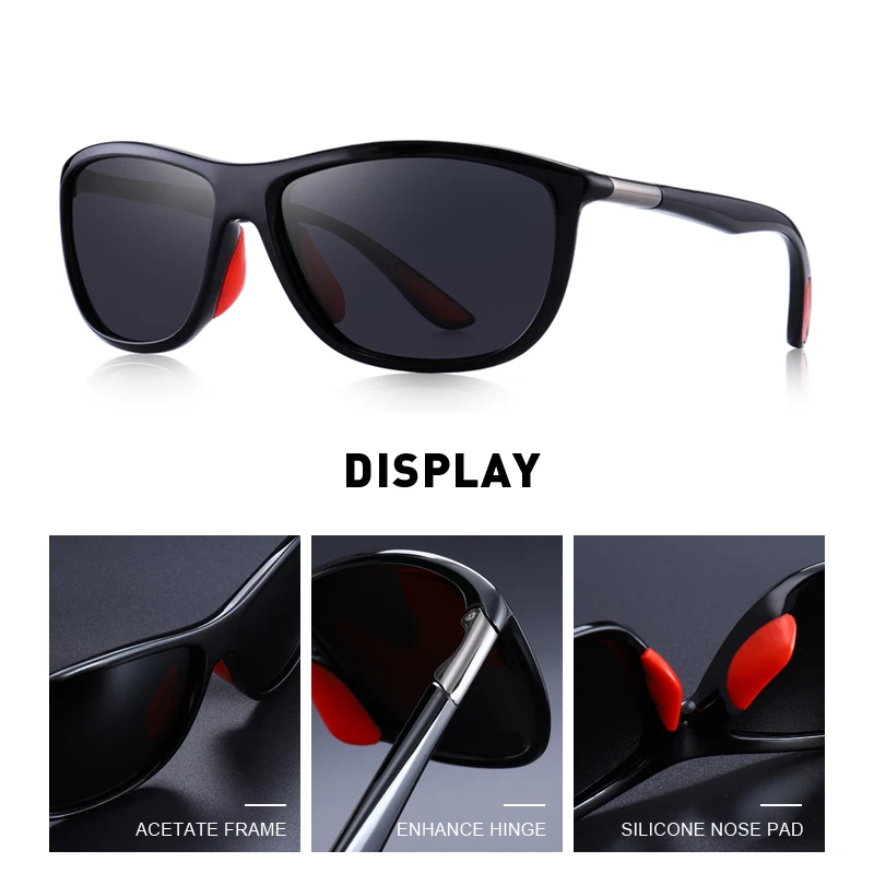 MERRYS DESIGN Men HD Polarized Sunglasses Sports Fishing Eyewear UV400 Protection S8310