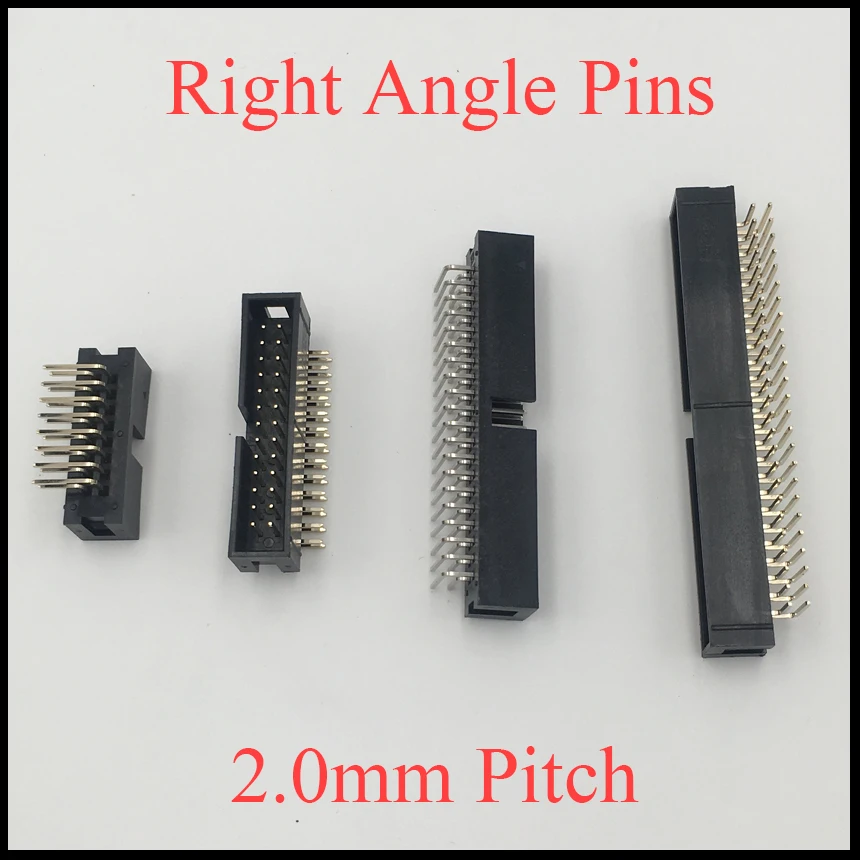 DC3 8P 10P 14P 16P 20 P 8 10 14 16 20 pinów 2.0mm Pitch kątowy dwurzędowe złącze przestrzeni IDC ISP JTAG męski nagłówek gniazdo Box