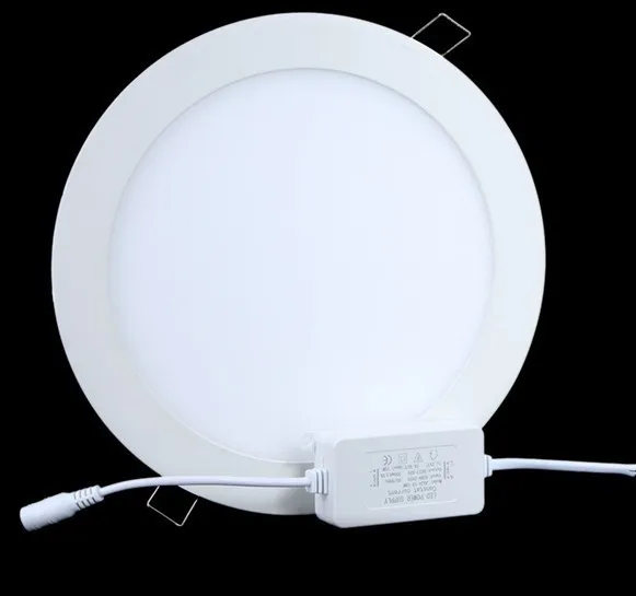 High quality,15w led panels,AC85~265V,CE&ROHS,1500lm,2 year warranty,white shell,15w led pane llights,rond shape,free shipping