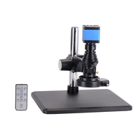 HAYEAR Microscope Camera 16MP HDMI USB Digital Industrial Video Camera with 200X Lens Small Stand for PCB Repair Soldering