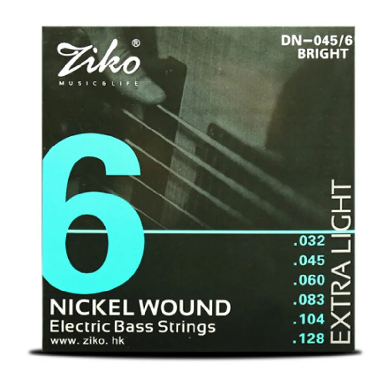 ZIKO Electric Bass Strings DN 045 Steel Core Nickel-plated Winding Suitable for 4 / 5 / 6-string Bass Guitar Accessories