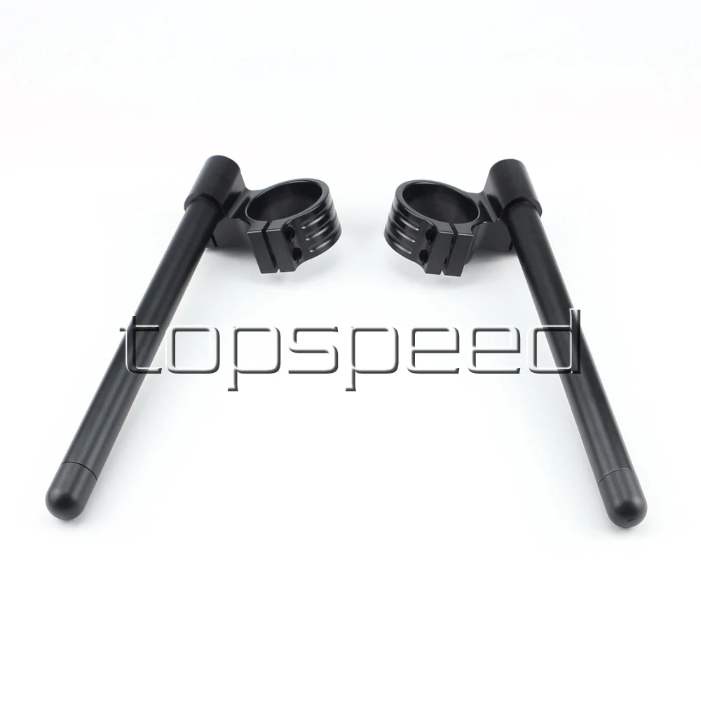 45MM Black Motorcycle CNC High Lift Adjustable Clip Ons On Handle Bar Handlebar