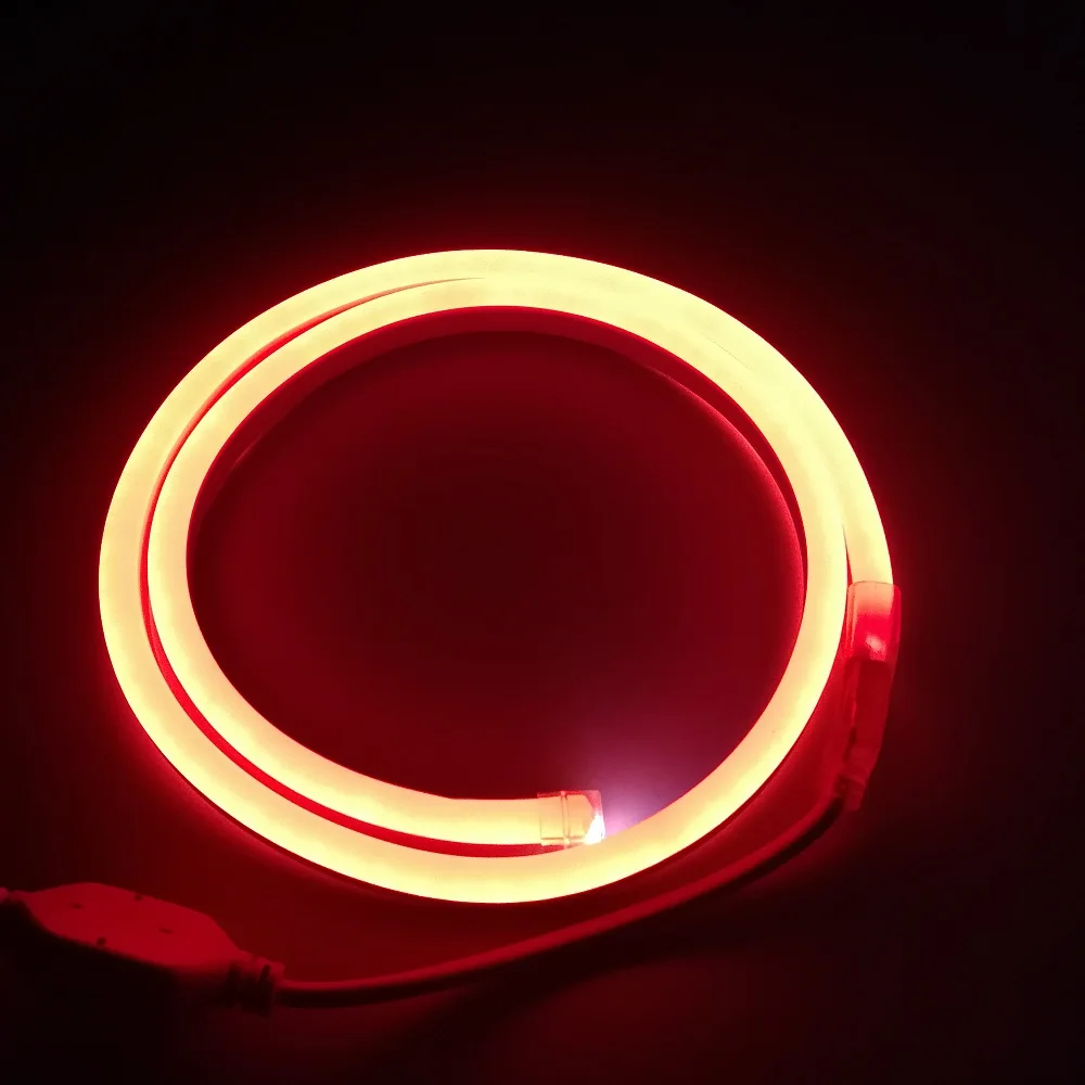 AC220V 120LEDs SMD2835 LED Neon Flex Strip Rope Lights for Home Garden Signs and Letters IP68 With Adapter