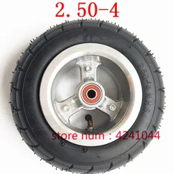 2.50-4 tire wheel 4 inch hub rims+tyre+inner tube fits Baby carriage,Elderly Mobility scooter, electric 3wheel standing car