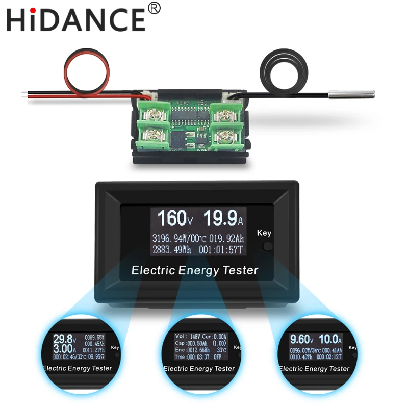 DC 150V/20A 3KW woltomierz cyfrowy amperomierz napięcie zasilania mierniki detektor wattmeter volt aktualny tester pojemności wskaźnik