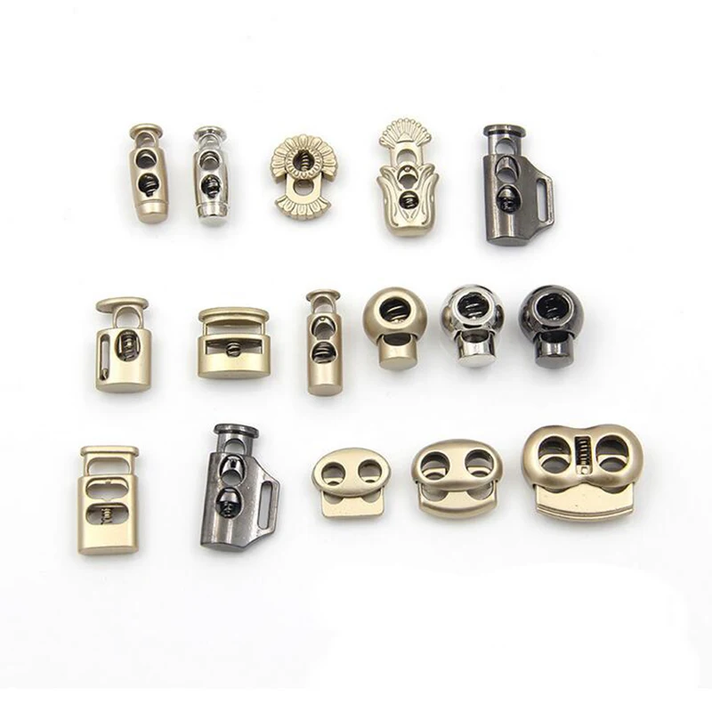 Metal Cord Lock Spring Buckle Pig Nose Labels Pull Rope Button Garment Accessory Accessories Stop Rope Buckle Elastic