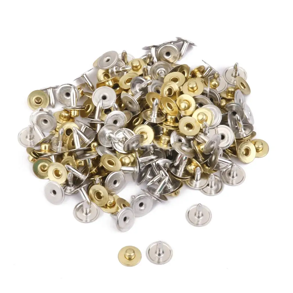 SPMART 100 Sets Rivets Fasteners Studs Button Sewing Jeans