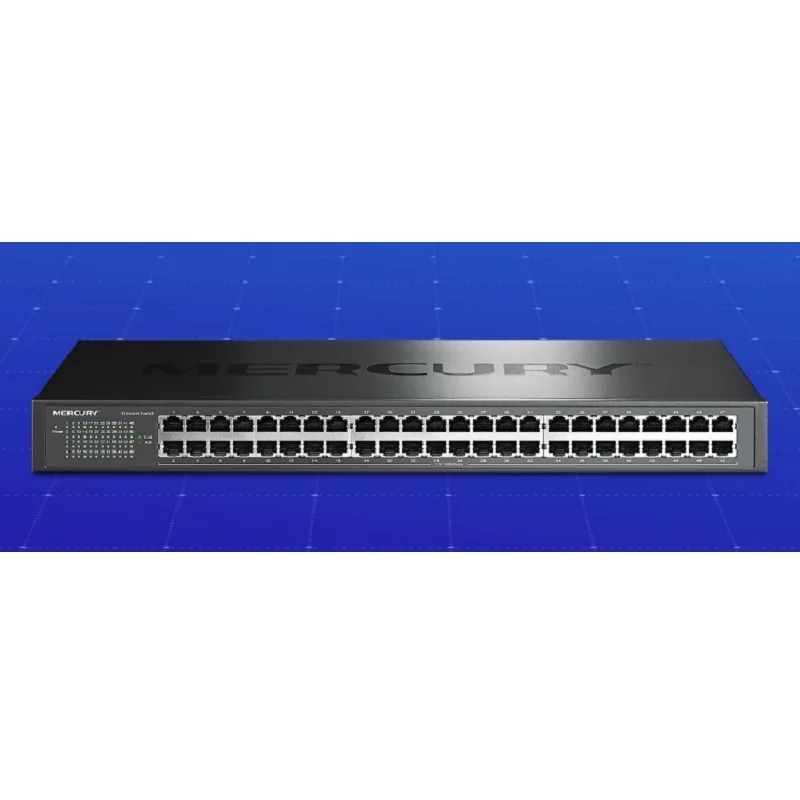 

Plug&Play, Steel/Metal 48 Ports Desktop 100Mbps Switch Ethernet Network Switch LAN Hub Full or Half duplex Exchange Fast Switch