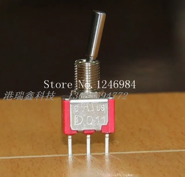 [SA]T8013U-C single flat file handle 3 feet 2 pin 1MS1 small toggle switch M6.35 shook his head Q11 Deli Wei--50pcs/lot