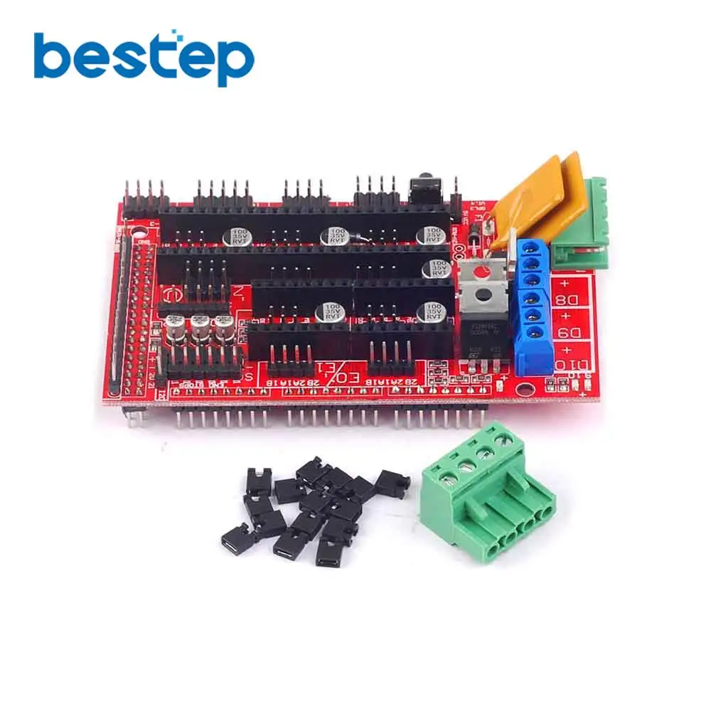 RAMPS 1.4 Control Board Panel Part Motherboard 3D Printers Parts Shield Red Black Controls Ramps1.4 Boards Accessories