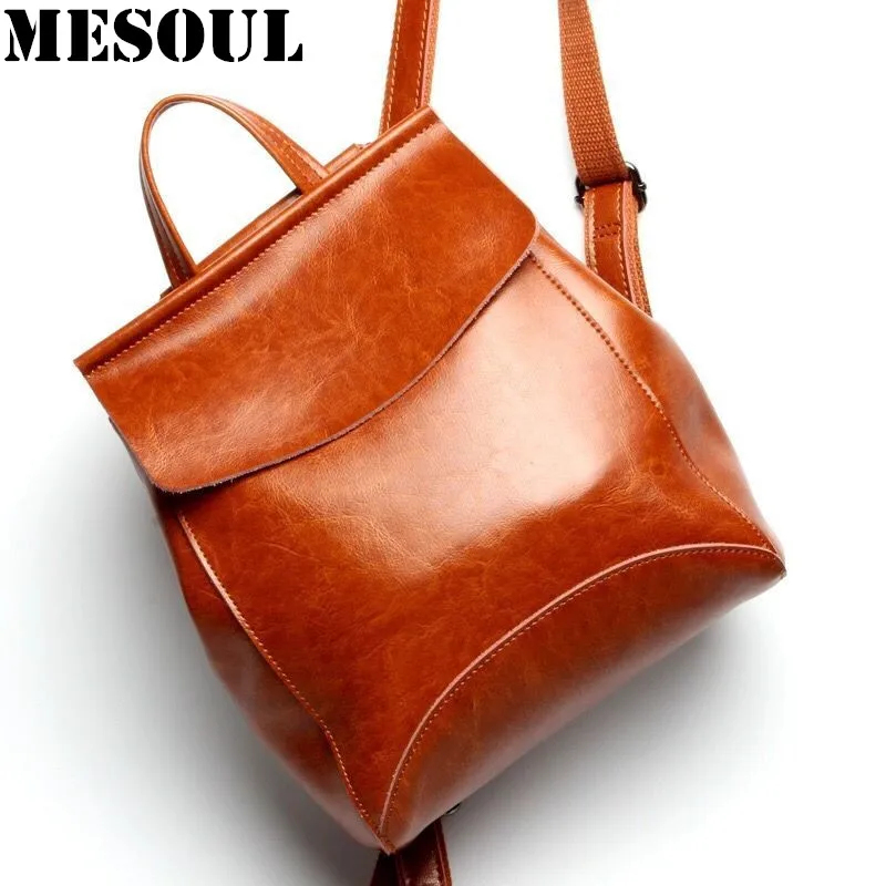 

New arrival Genuine Leather Backpacks Women Korean Style Fashion Rucksacks School Backpack For Girls Mochila Brand Designer Bags