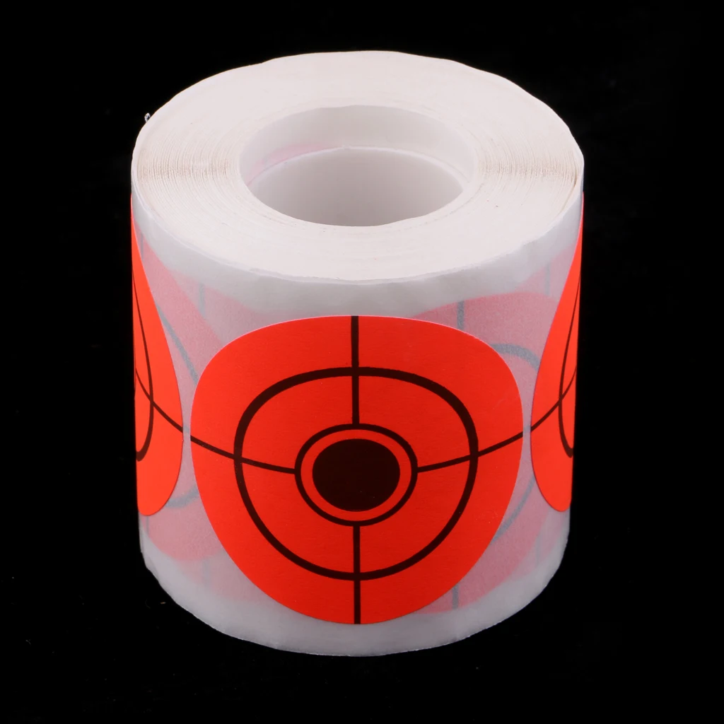 250pcs  5cm Self–adhesive Paper Target Roll Florescent 2' Adhesive Shooting Target Stickers  For Shooting Archery