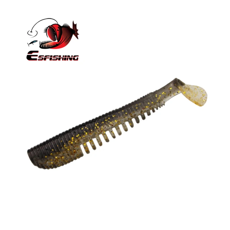 ESFISHING Pesca Isca Quality Lures Minnow FLK Minnow 76mm 8pcs Bass Pike Fishing Bait Soft Plastics T tail Shad for Fish Sinking
