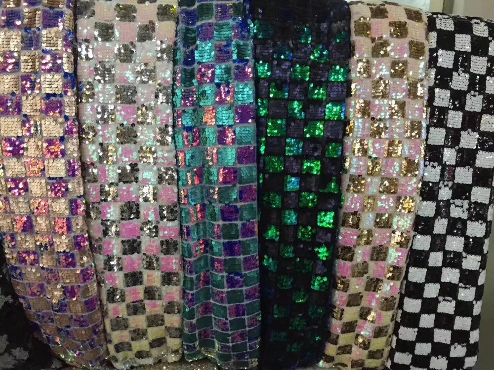 6 COLORS OPTION ! New and nice design! African Sequins lace fabric for wedding  Fabric with Sequin