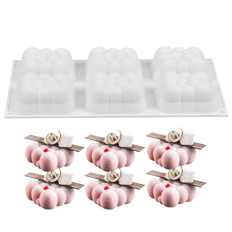 

6 Hole Cloud Silicone Cake Mold for Baking Mousse Chocolate Sponge Moulds Pans Cake Decorating Tools Accessories Moule