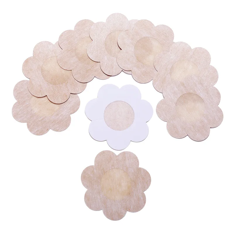 5Pairs/lot Breast Petals Reusable Invisible Self Adhesive Sticker Cover Bra For Women Pasties Heart Flower Intimates Accessories