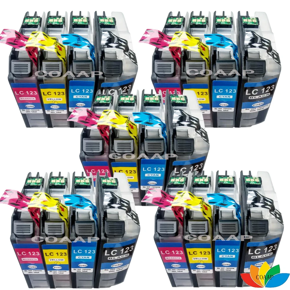 20 Compatible Brother LC125BK LC125C LC125M LC125Y ink cartridge for MFC-J870DW MFC-J650DW MFC-J6520DW MFC-J6720DW MFC-J6920