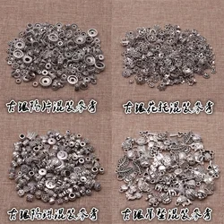 60g/pack Vintage Tibetan Silver Metal Beads Mix Size Spacer Bead Caps Charms Zinc Alloy DIY Jewelry Making Accessories Supplier