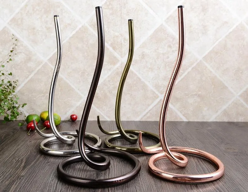 Creative decanter inverted rack serpentine decanter bracket fast decanter drying rack red wine bracket