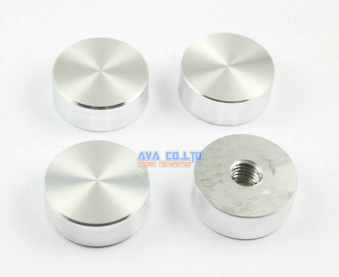 

12 Pieces 25*10*M8 Aluminum Disc Glass Table Top Adapter Attaching Circle Decoration