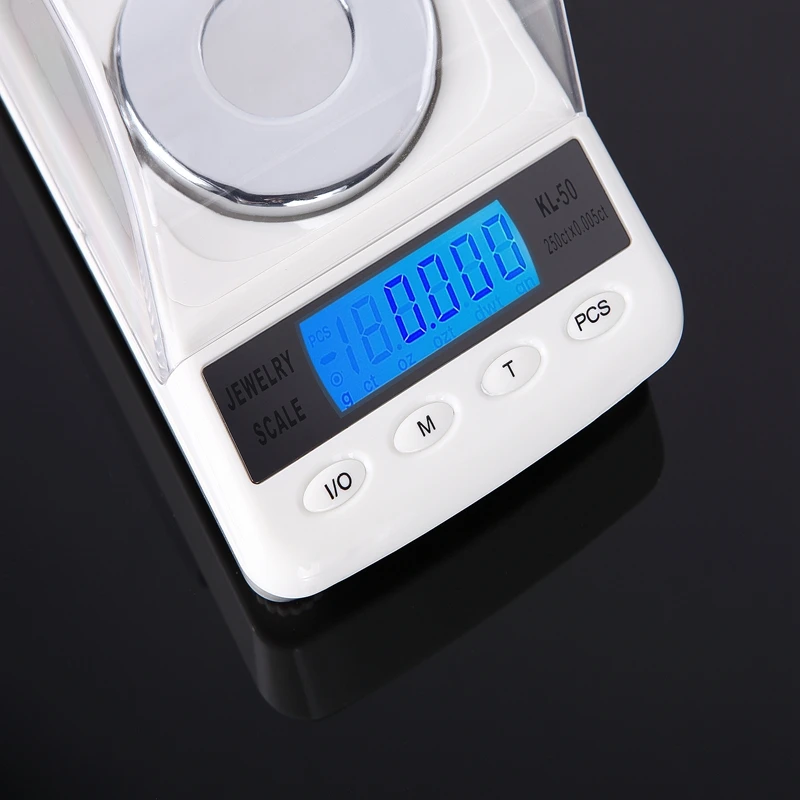 50g 0.001g Digital Jewelry Scales 100g High Precision LCD Milligram Gram Counting Scale Diamond Gem Carat Lab Weight Balance