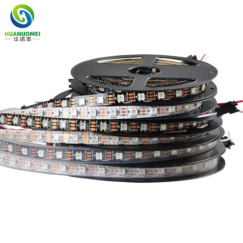 

1m/5m 60LEDs/m SK6812(Similar WS2812B)RGB LED Strip 5050 SMD TV Light Flexible Tape 5V,White/Black PCB,IP20/IP65/IP67