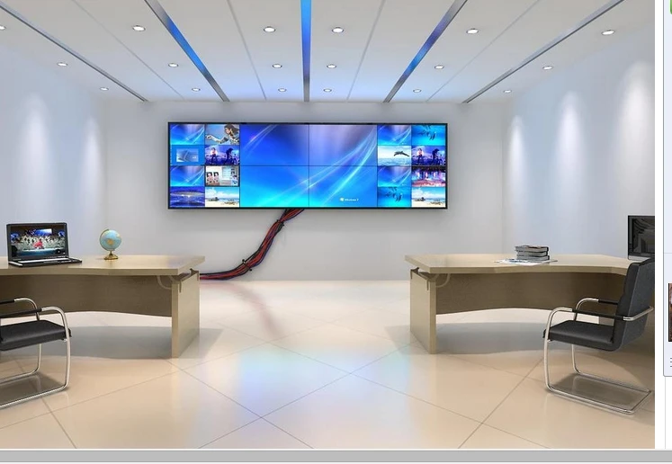 2018 Custom Nieuwe Video Muur Met Hydraulische Beugel 46 Inch Deed Ld Video Muur Bezel 5.3Mm Led Display 4X6 Rf Remote Lcd Video Wall