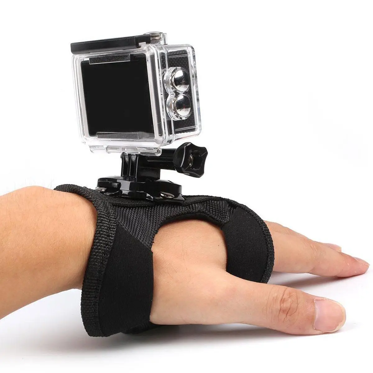 สายคล้องข้อมือเข็มขัด Band Mount ผู้ถือขี่สำหรับ GoPro Hero 1 2 3 3 + 4 กล้องสีดำกีฬา