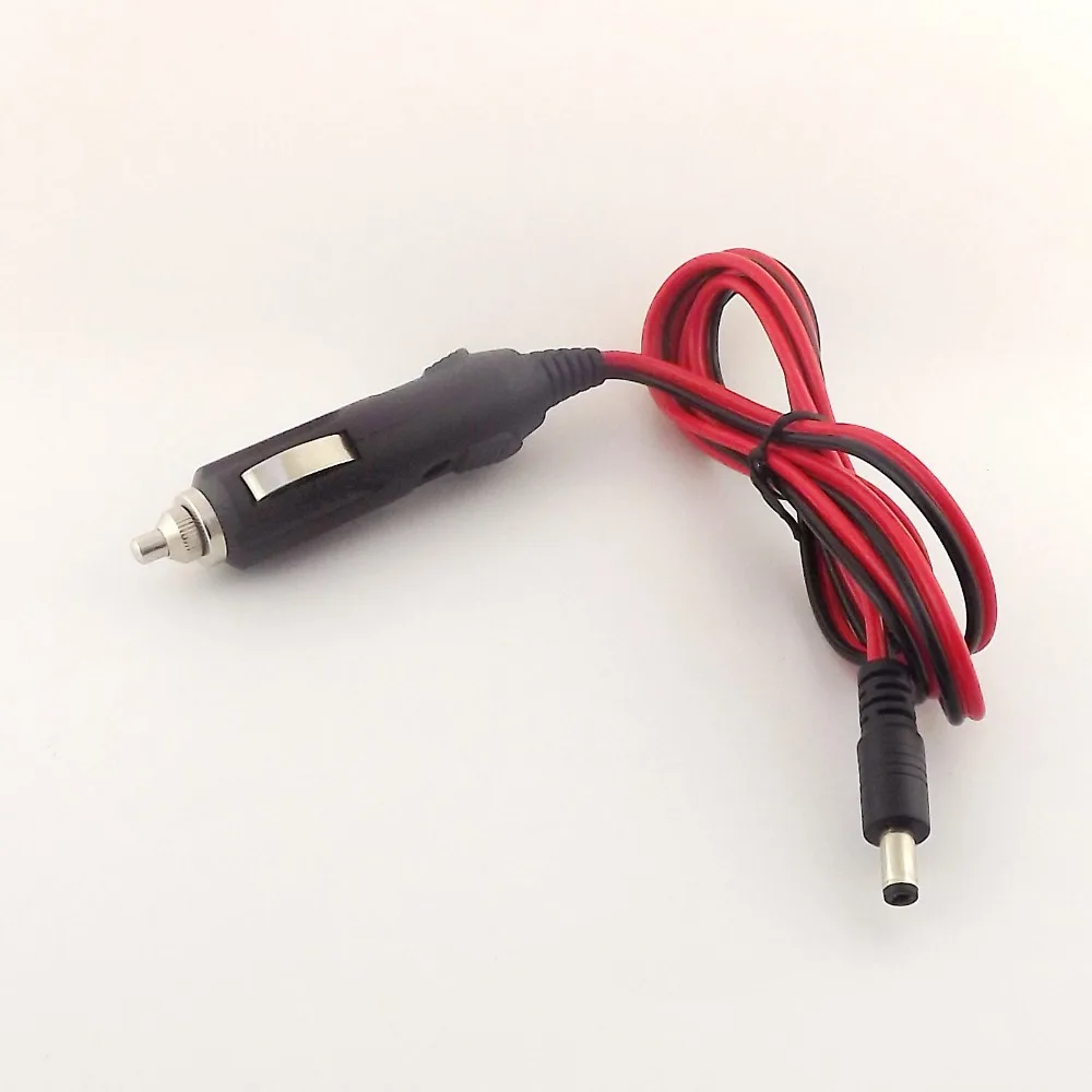 10pcs 4FT/1.2m 12V DC 5.5mm x 2.1mm Car Cigarette Lighter Power Plug Cord Adapter Cable Red