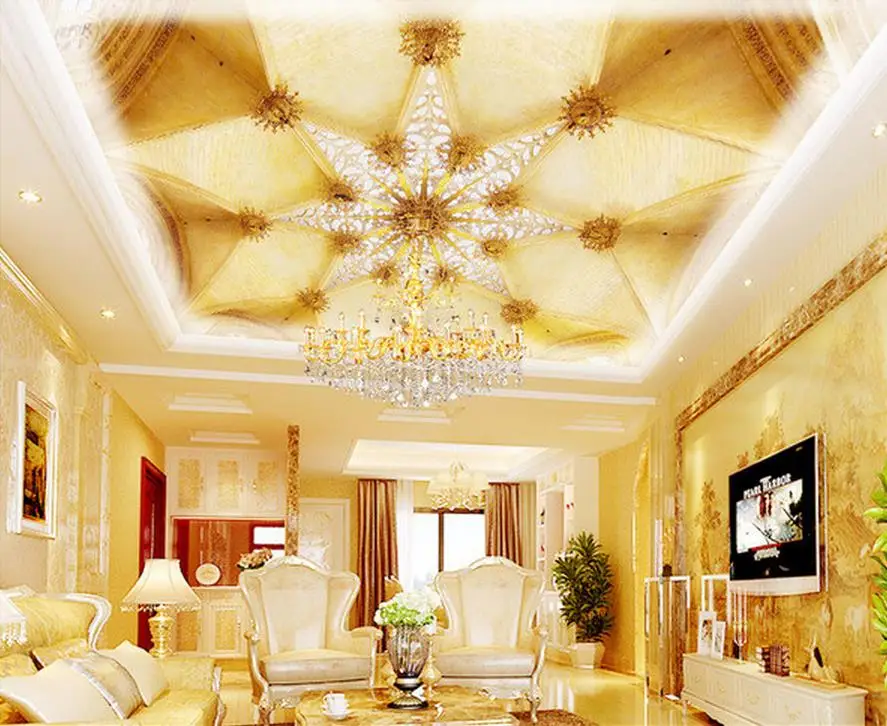 

3d customized wallpaper EDesign Background of European Ceiling Fresco sky ceiling wallpaper 3d wall painting picture