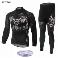 XINTOWN Cycling Jerseys Cycling Set Winter Thermal Fleece Long Sleeves Racing MTB Suit Maillot Bike Clothing Ropa Ciclismo