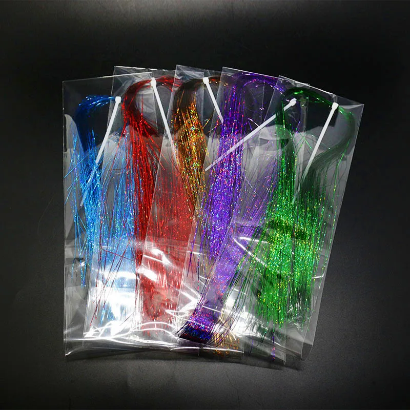 Royal Sissi 9 optional colors 3packs set Flashabou flat Tinsel Crystal Flash Tinsel Fibers pike fly streamer fly tying materials