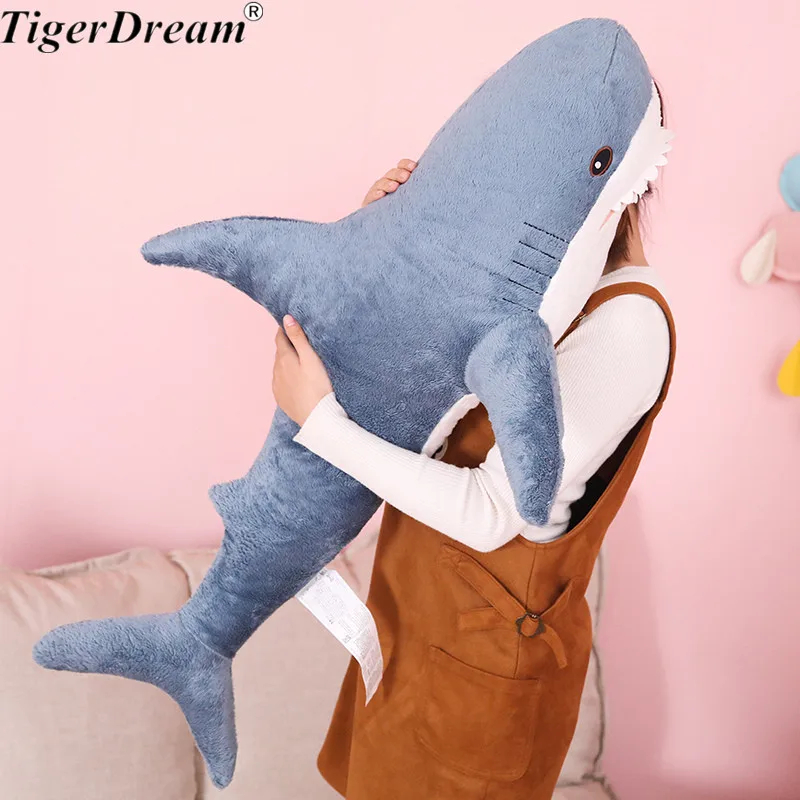 

New Blue Shark Plush Toy Lifelike Shark Stuffed Plush Doll Pillows Soft Toys For Kids Children Christmas Birthday Gift 2 Size