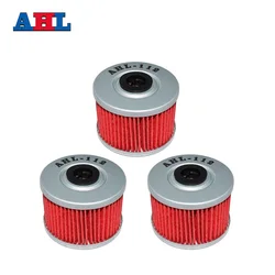 3Pcs Motorcycle Parts Red 112 Oil Filter For HONDA XR600R XR 600R 1985-2002 FMX650 FMX 650 XR440 R/SM 440 R 2005-2007