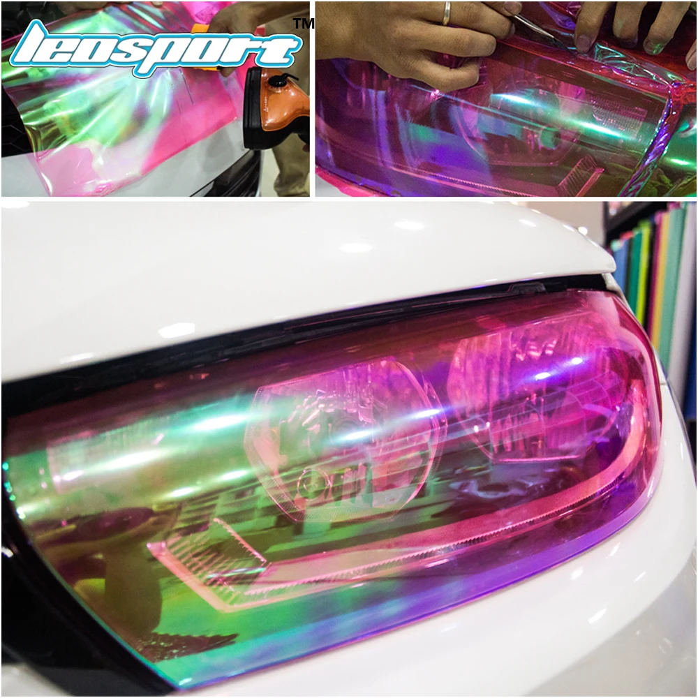 30cmx100cm/Lot Chameleon car headlights taillights lights tint protective chameleon vinyl film stickers changing color