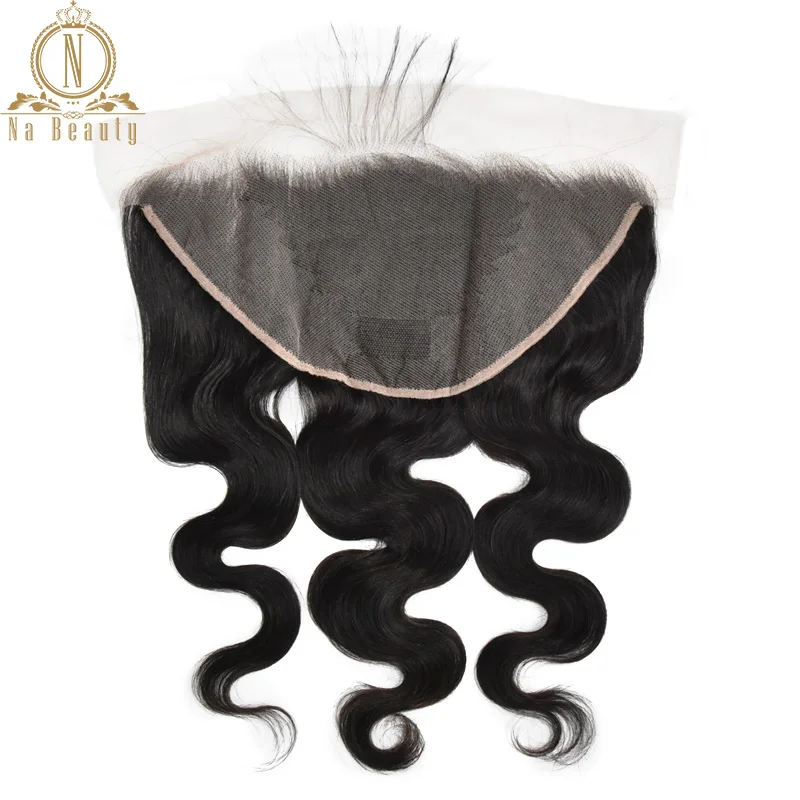 13x6 Transparent Lace Frontal Body Wave Ear To Ear Remy Human Hair Clear Big Swiss Lace Front Closure Natural Black For Women