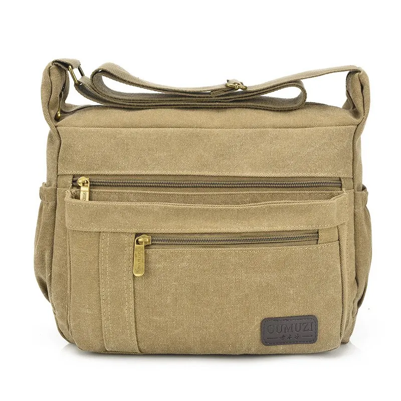 Hot Classic MAN\'s Shoulder Bag,Men\'s Vintage Canvas School Military Travel Handbags Messenger Bag Bolsas sac a main High Quality