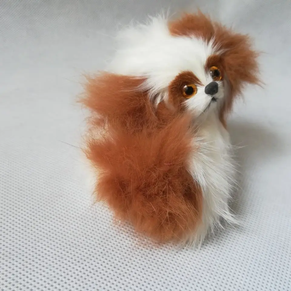 real life toy puppy model mini 8x6cm dog hard model home decoration baby toy gift h1480