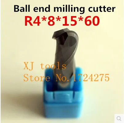 

Free shipping 3PCS*2F-R4.0*8*15*60L alloy ball end milling cutter, carbide end milling cutter, CNC engraving knife,CNC tool