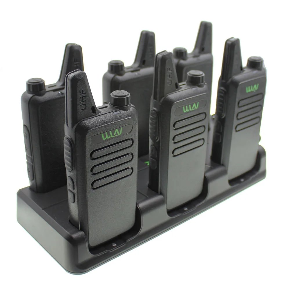 WLN 6 In 1 Charger For KD-C1 KD-C1PLUS Mini UHF Two Way Radio ANYSECU AC-U2 Unit Charging