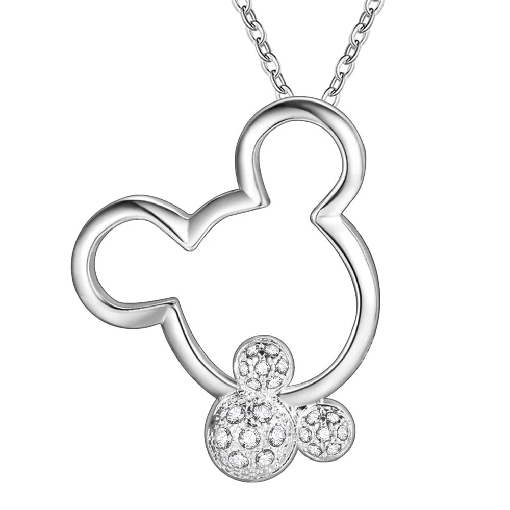 mickey nice silver plated necklaces SAY fashion women's necklaces pendant chain AN671