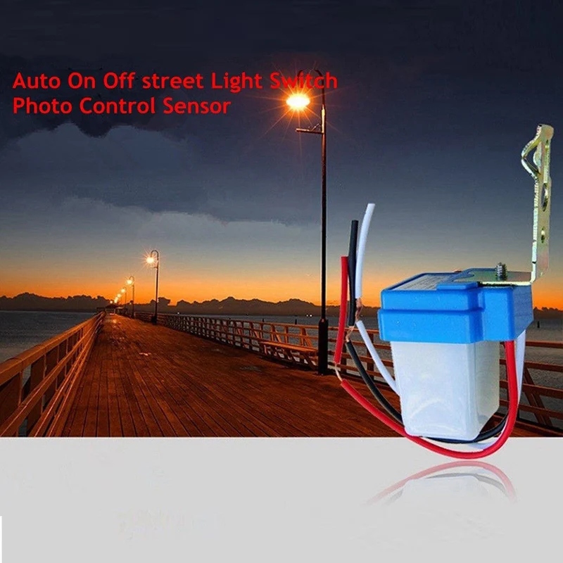 Mayitr-interruptor automático de luz de calle, dispositivo con Sensor de fotocontrol, encendido y apagado nocturno, CA de 12V, 24V y 220V
